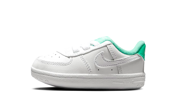 Nike Nike Air Force 1 SE Slip Resistant Cushioning Abrasion Resistant Low top Toddler Shoes White Green Infant And Toddler