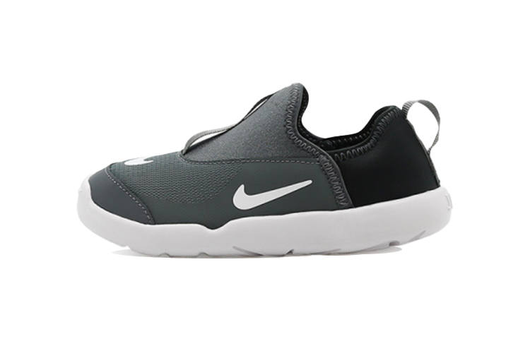 Nike Nike Lil' Swoosh Slip Resistant, Abrasion Resistant, Lightweight Low top Toddler Shoes Black Gray Infant And Toddler