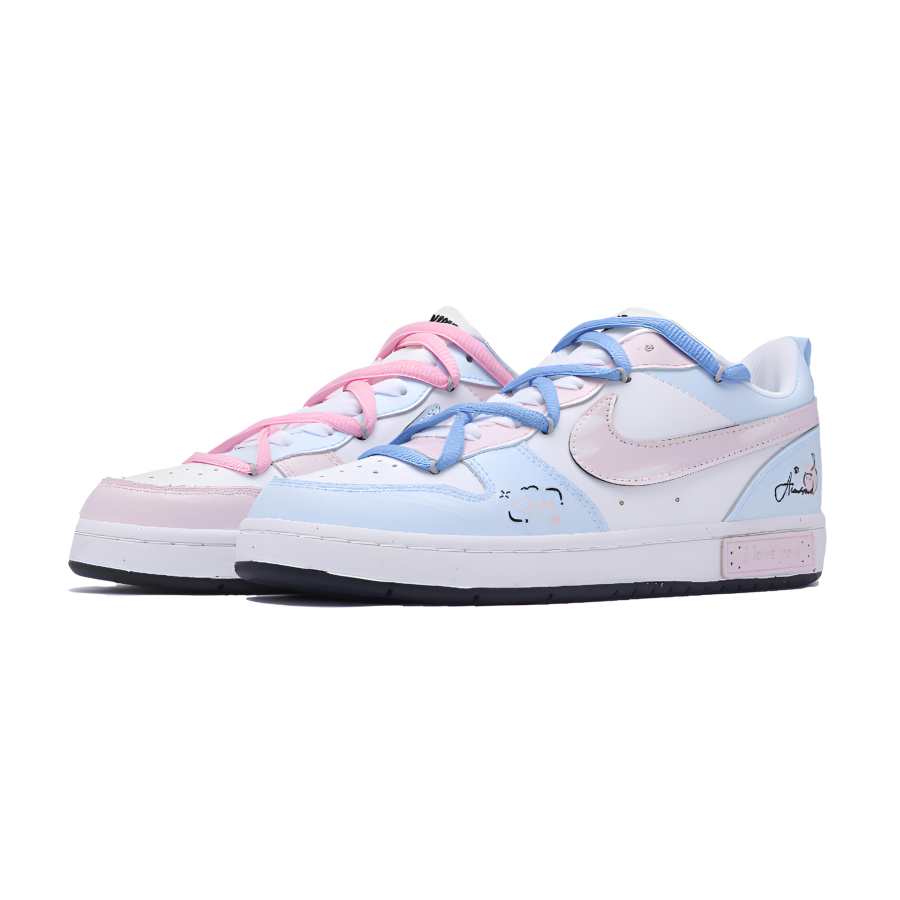 Nike Nike Court Borough Sweet Pink Kitten Synthetic Leather Anti Kick And Abrasion Resistant Low top Skateboard Shoes