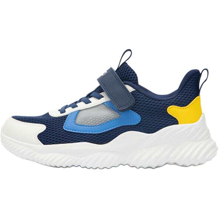 XTEP Fabric Running Shoes Blue Yellow Teenagers