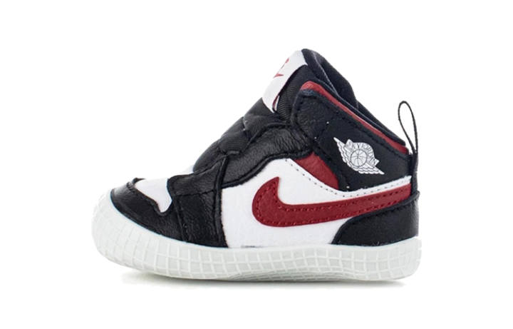 Jordan Jordan 1 Crib Bootie Black White Gym Red I