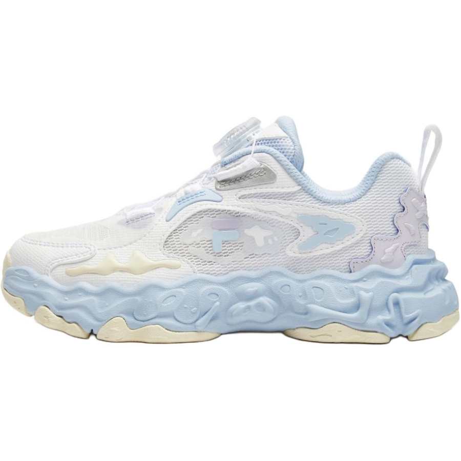FILA KIDS Synthetic Leather, Textile Low top Kids' Running Shoes FILA White/Ballet Blue Teenagers