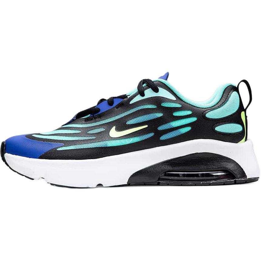 Nike Nike Air Max Exosense Abrasion Resistant Low top Kids' Running Shoes Black Green Children Aged 3 7 Years Old