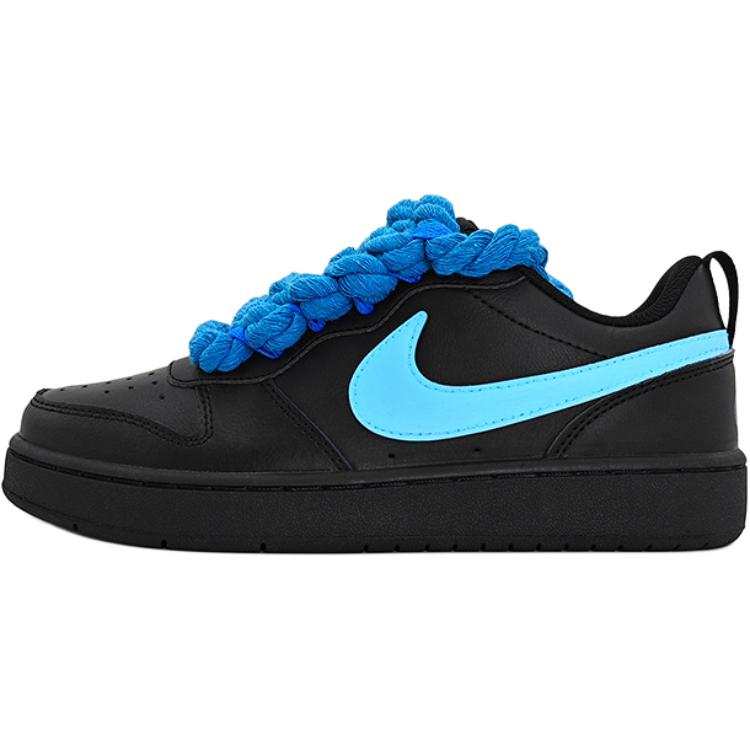 Nike Nike Court Borough Sweetheart Blue Leather Slip Resistant Abrasion Resistant Slip Resistant Abrasion Resistant Low top