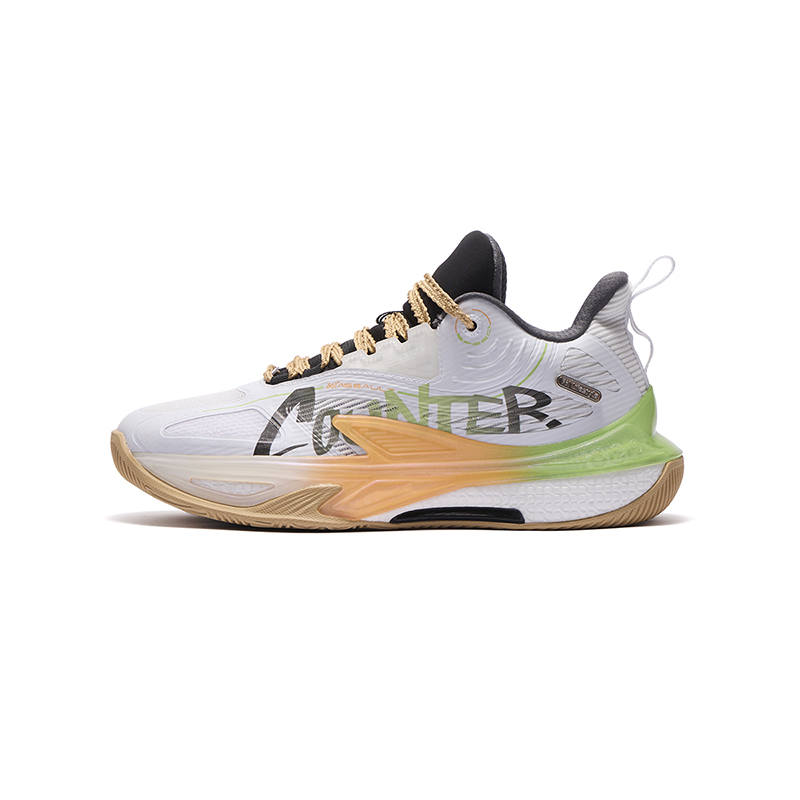 361°KIDS Basketball Shoes 361 Degrees White/Pea Green Unisex
