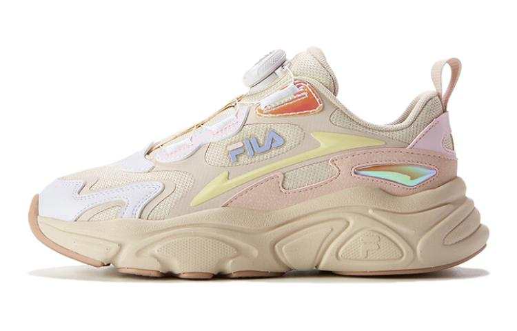 FILA KIDS Slip Resistant Cushioning Mid top Kids' Running Shoes Beige Teenagers
