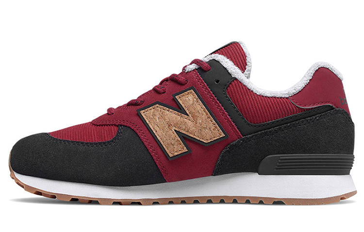 New Balance New Balance NB 574 Comfortable And Trendy Kids Lifestyle Shoes Red Black Teenagers