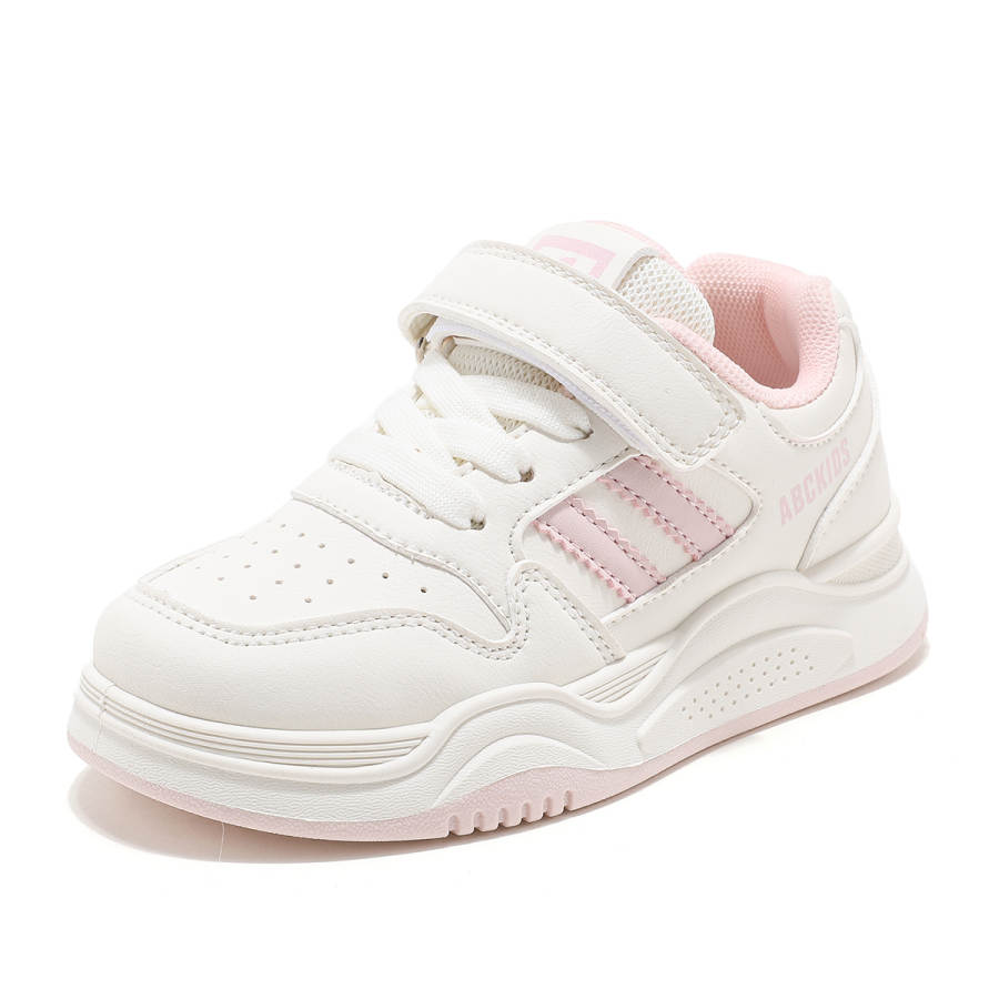 ABC KIDS Slip Resistant Rebound Lightweight Cushioning Kids' Skateboarding Shoes Pink White Kids'