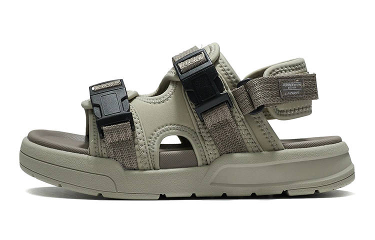 Li-Ning YOUNG Li Ning YOUNG Sports Life Collection Comfortable Sandal Beige Khaki/Taupe Teenagers