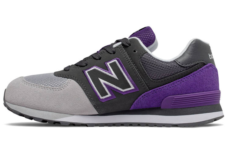 New Balance New Balance NB 574 Shadow Logo Pack Cushioning Kids Lifestyle Shoes Black Purple Teenagers