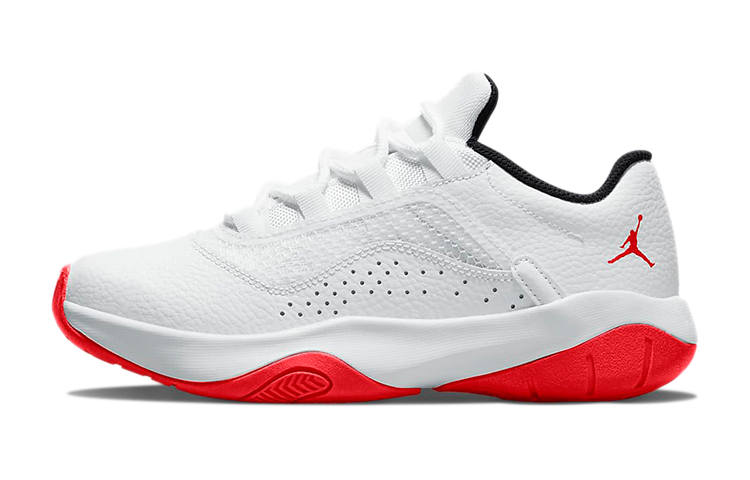 Jordan Jordan Air Jordan 11 CMFT Slip Resistant Cushioning Abrasion Resistant Breathable Low top Basketball Shoes White Red