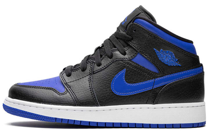 Jordan Jordan 1 Mid GS Black Hyper Royal