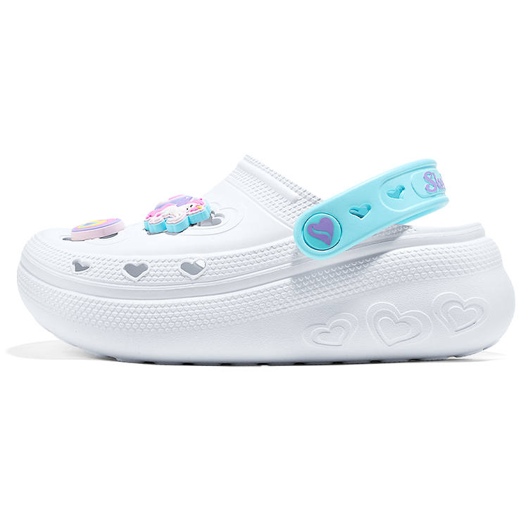 Skechers Kids Abrasion Resistant Breathable Slip Resistant Sandal White/Multicolor Kids'