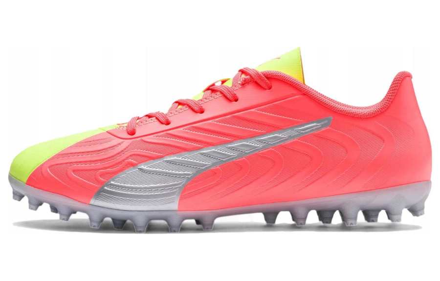 PUMA One 20.4 MG/TF Low top Kids' Soccer Shoes Pink Green Kids'