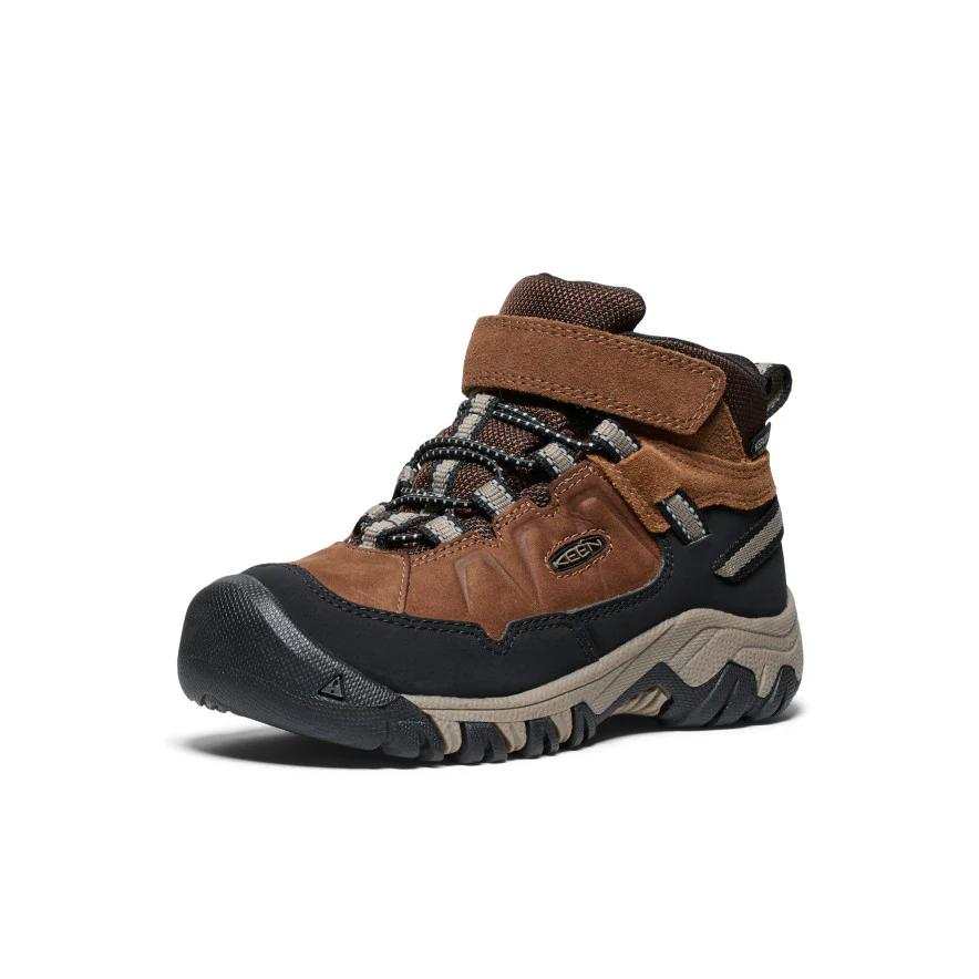 Keen Targhee 4 Leather Breathable Support Abrasion Resistant Kids' Boots Brown Children Aged 3 7 Years Old