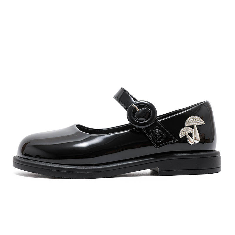 BOBDOG Synthetic Leather Low top Kids' Leather Shoes Black Kids'