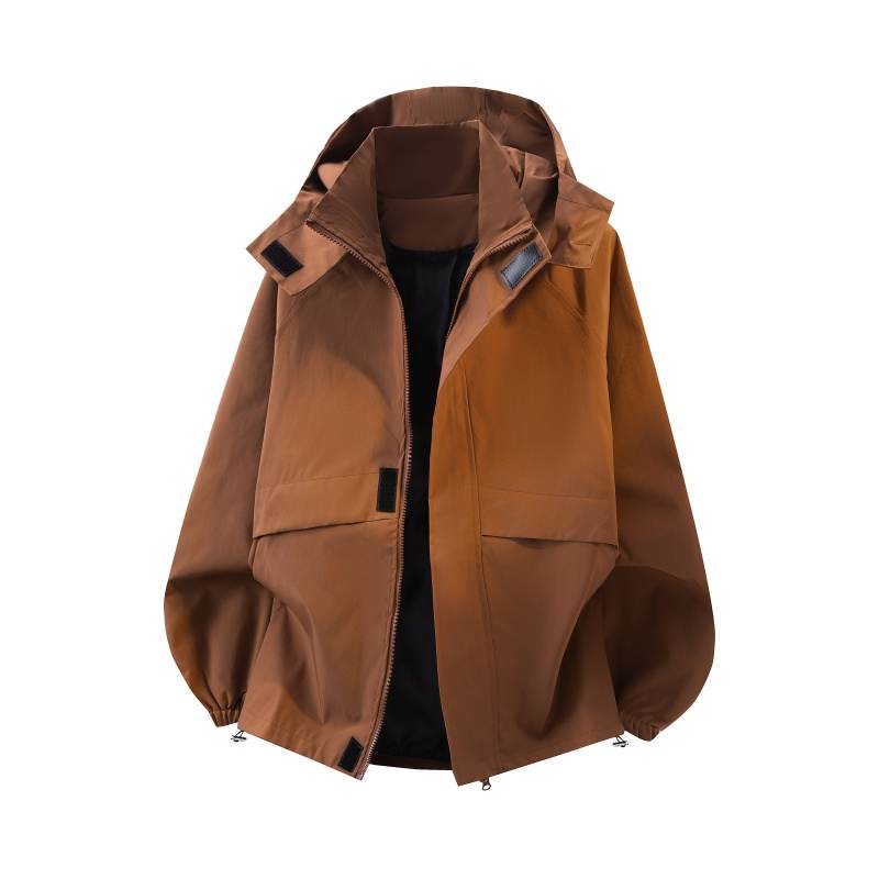 GWAF Jackets Unisex Coffee Hooded Moderate