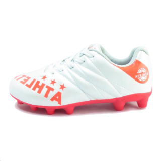 ATHLETA Comfortable Slip Resistant Anti Kick Slip Resistant Anti Kick Low top Kids' Soccer Shoes White Red Teenagers