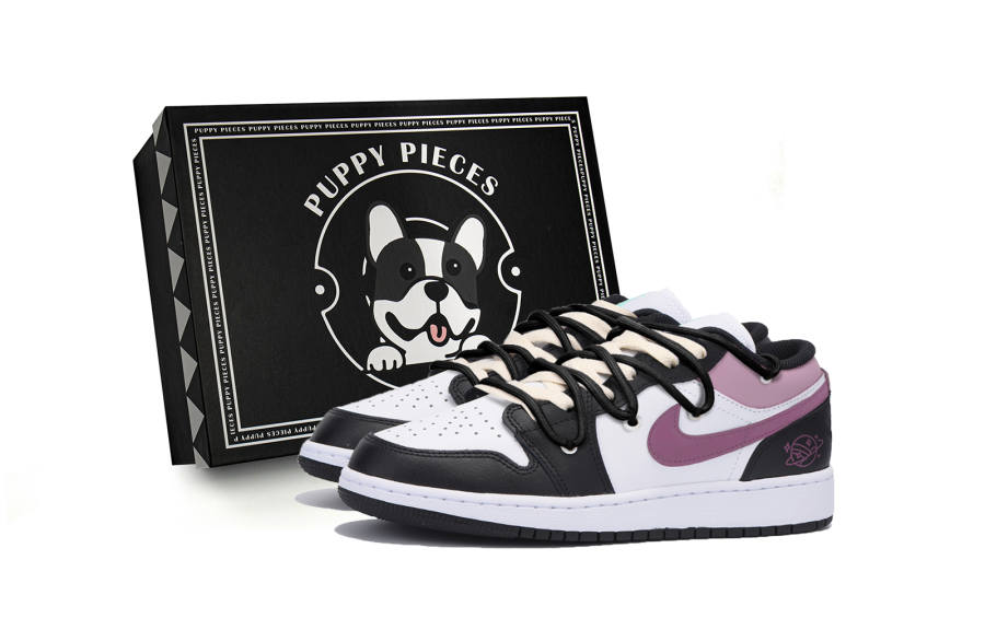 Jordan Jordan Air Jordan 1 Slip Resistant Low top Children's Basketball Shoes Black Teenagers