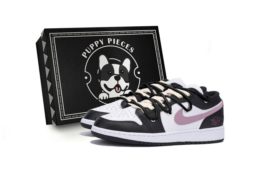 Jordan Jordan Air Jordan 1 Slip Resistant Low top Children's Basketball Shoes Black Teenagers