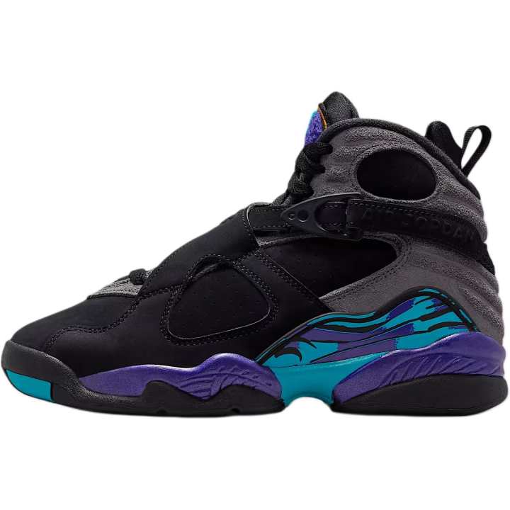 Jordan Jordan Air Jordan 8 High top Basketball Shoes Black Gray Blue Unisex