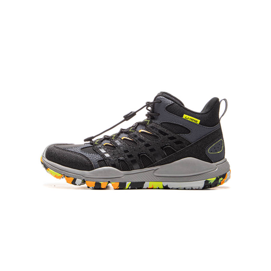 Li-Ning YOUNG Li Ning YOUNG Outdoor Fashion Cushioning Abrasion Resistant Rebound High top Kids Lifestyle Shoes Black Kids'