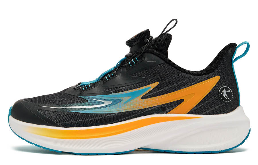 QIAODAN Light Speed 2.0 Fabric Low top Running Shoes Black Unisex