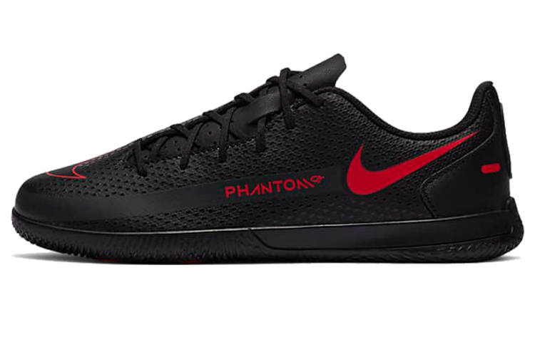 Nike Nike Phantom GT Nike Jr. Club IC Slip Resistant Cushioning Low top Kids' Soccer Shoes Black Red Kids'