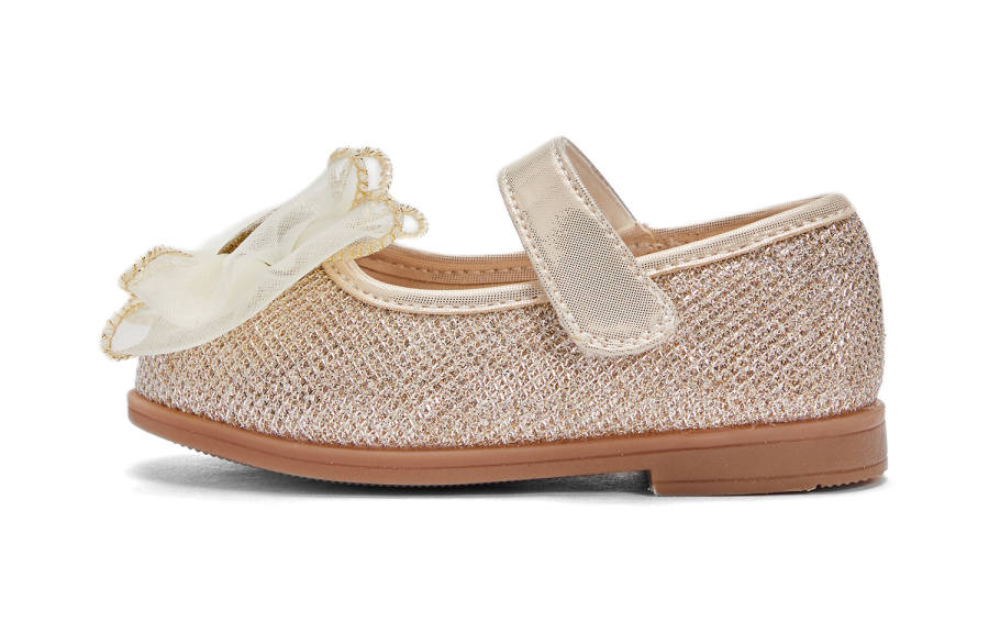 DAVE&BELLA Low top Kids' Leather Shoes Gold Children Aged 3 7 Years Old