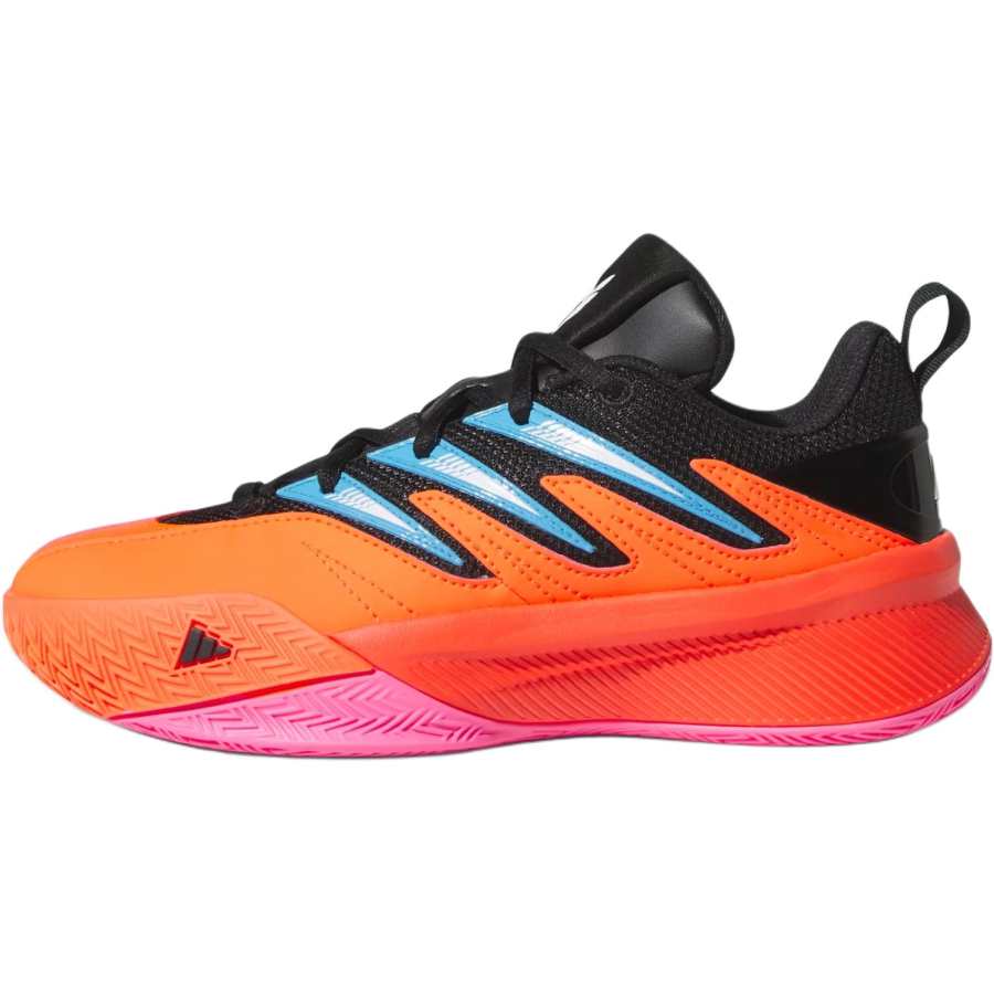 Adidas Adidas Dame Certified Slip Resistant Abrasion Resistant Low top Children's Basketball Shoes Red Teenagers