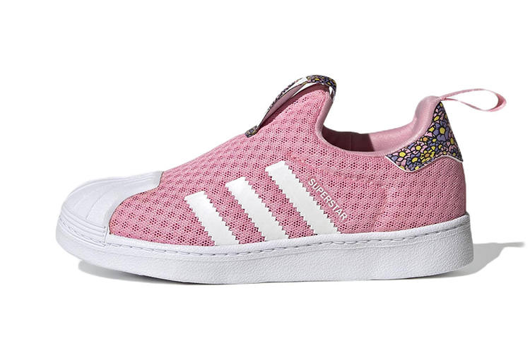 Adidas Originals Disney x Adidas Originals Superstar Collection 360 Comfortable Low top Kids' Skateboarding Shoes Pink