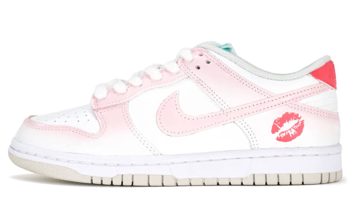 Nike Nike Dunk Low top Kids' Skateboarding Shoes Pink White Teenagers
