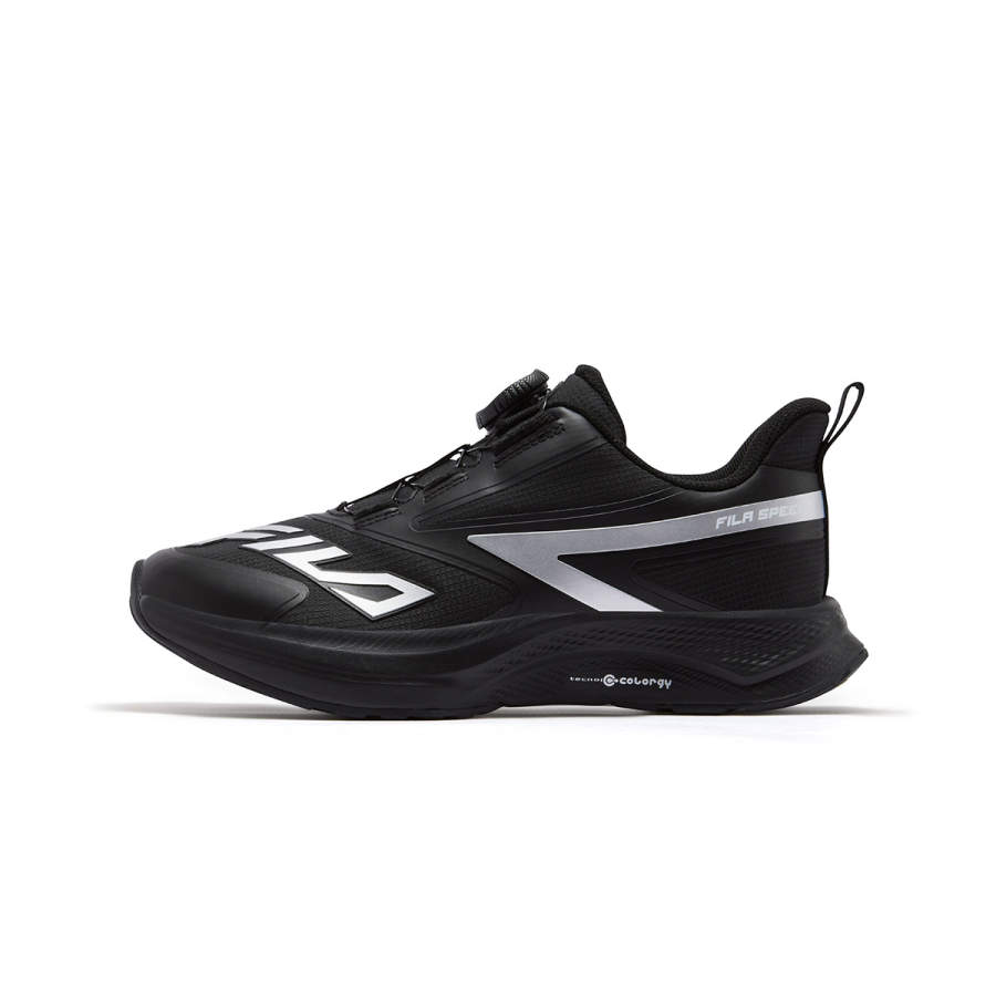FILA KIDS PERFORMANCE FPH Fabric Abrasion Resistant Rebound Breathable Low top Running Shoes Black/Space Silver Kids'