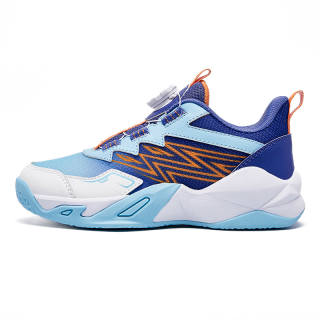 GUANLANGAOSHOU Mid top Children's Basketball Shoes Blue Purple White Kids