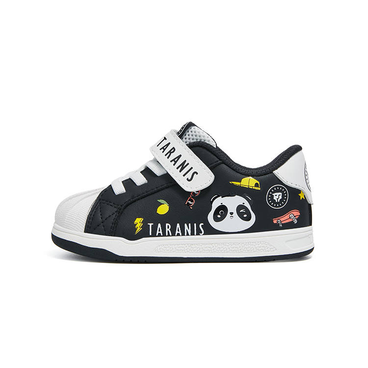 TARANIS Breathable Toddler Shoes Black/White Infant And Toddler