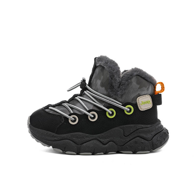 Jeep Synthetic Leather Fleece Lined Comfortable Fashion Trend Slip Resistant, Abrasion Resistant, Thermal High top