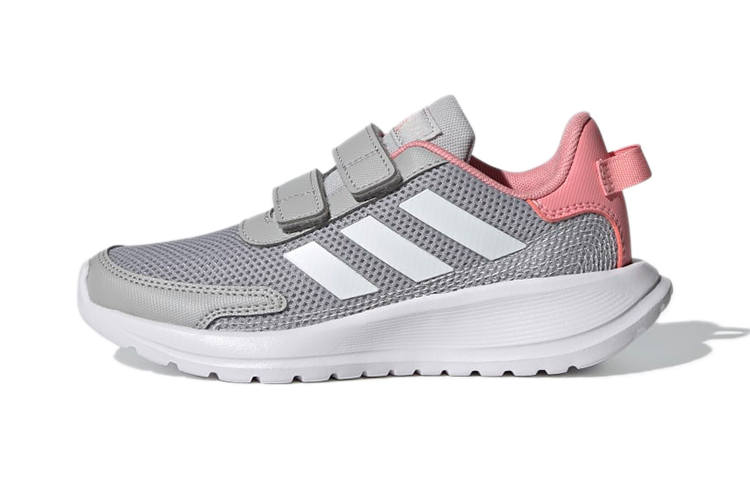 Adidas Adidas Tensaur Hook and loop Slip Resistant Abrasion Resistant Low top Kids' Running Shoes Gray Pink
