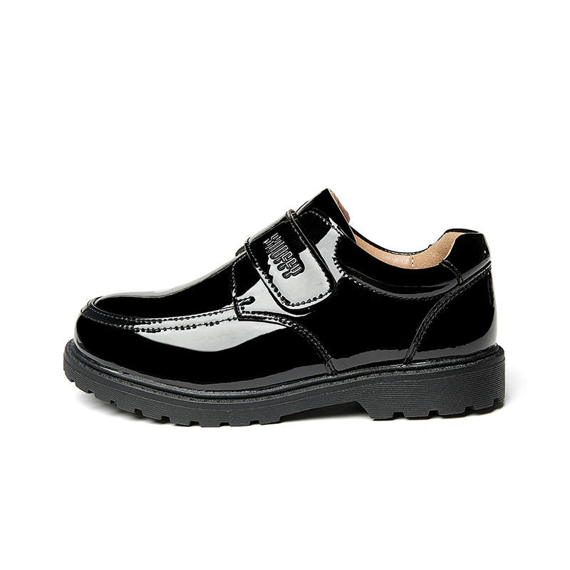 Snoffy Wear resistant And Lightweight Low top Kids' Leather Shoes Black Kids'