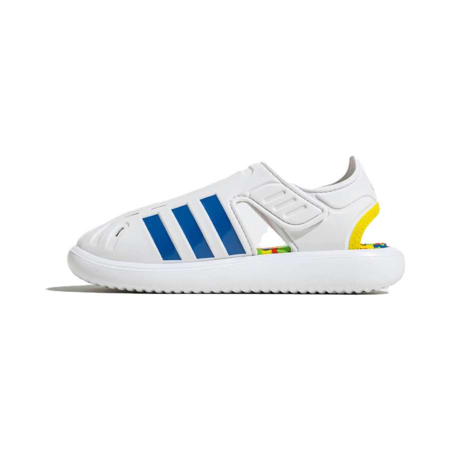 Adidas Adidas Water Sandal Closed Toe Slip Resistant Cushioning Children's Sandals White Blue Children Aged 3 7 Years Old