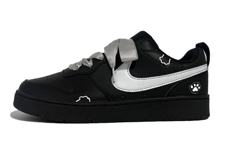 Nike Nike Court Borough Scratch Meow Low top Kids' Skateboarding Shoes Black