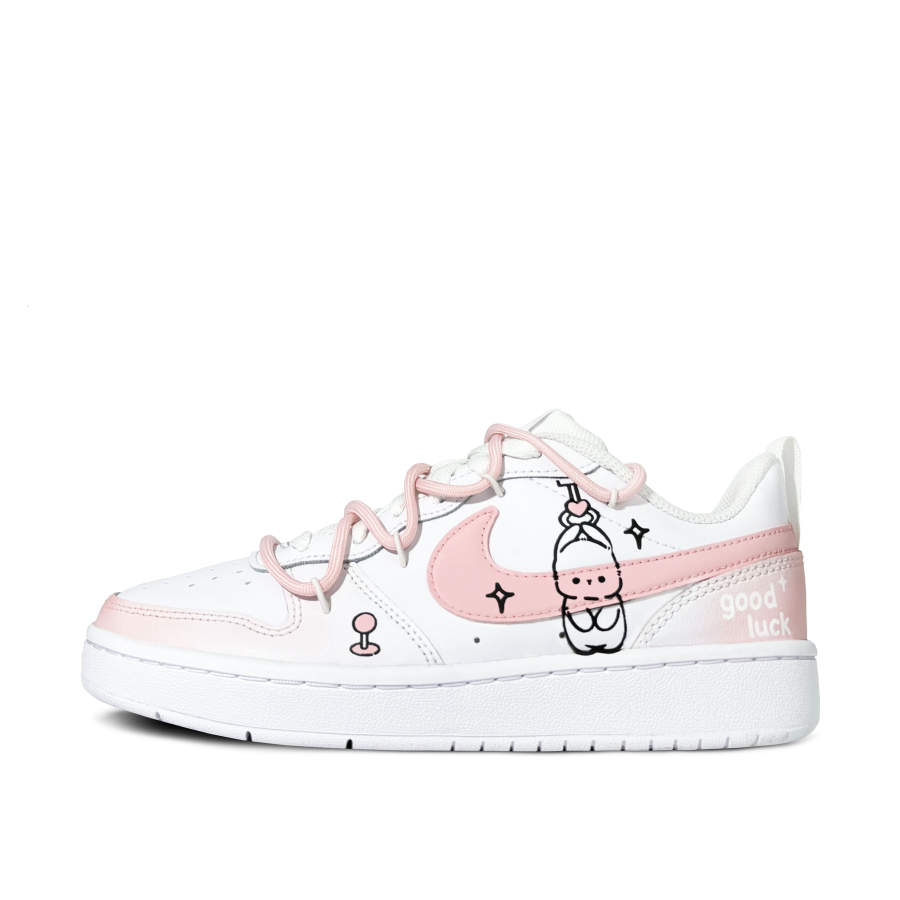 Nike Nike Court Borough Low 2 Low top Kids' Skateboarding Shoes Pink White Teenagers