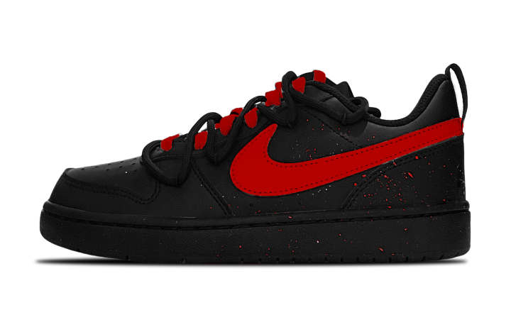 Nike Nike Court Borough Low top Kids' Skateboarding Shoes Black Red Teenagers