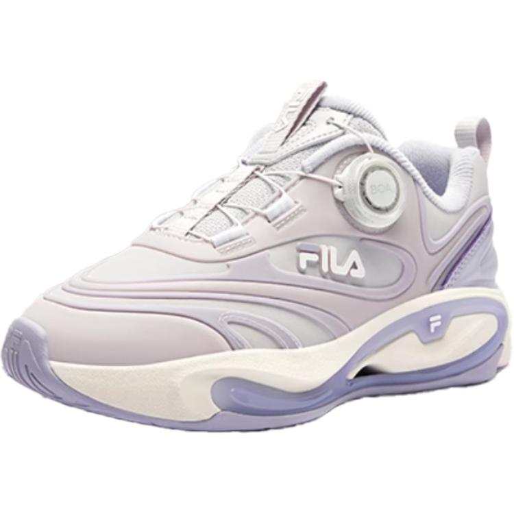 FILA KIDS Synthetic Leather, Textile Slip Resistant Cushioning Low top Kids' Running Shoes Purple Blue Teenagers