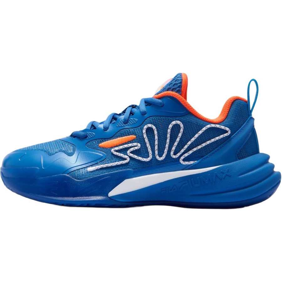 FILA KIDS Pterosaur Shoes Lightweight Cushioning Low top Children's Basketball Shoes Bluebell Blue Teenagers