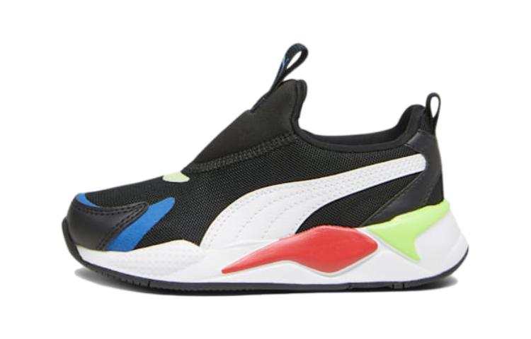 PUMA RS X Mid top Kids Lifestyle Shoes Black Red Children Aged 3 7 Years Old