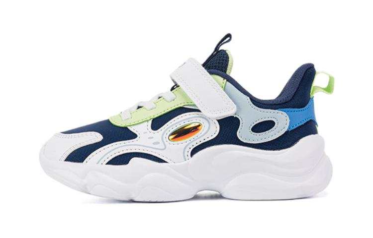 XTEP Comfortable Cushioning Abrasion Resistant Cushioning, Wear Resistant Kids Lifestyle Shoes Blue White