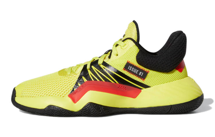 Adidas Adidas D.O.N. Issue #1 J Breathable Low top Basketball Shoes Yellow Teenagers