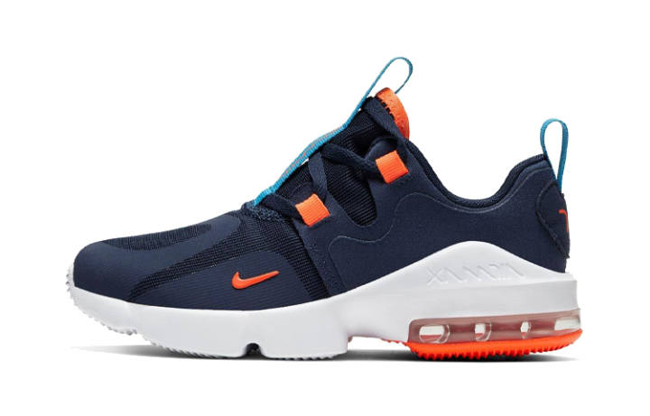 Nike Nike Air Max Infinity Kids Lifestyle Shoes Blue Orange Children Aged 3 7 Years Old