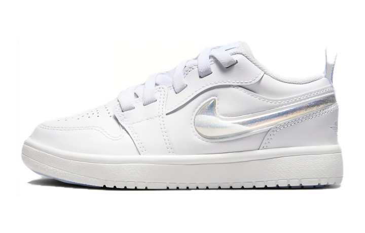 Jordan Jordan Air Jordan 1 Abrasion Resistant Low top Kids' Skateboarding Shoes White Children Aged 3 7 Years Old