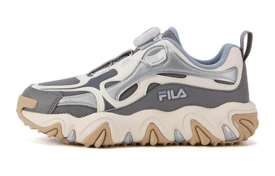 FILA KIDS Tiger Claw Low top Kids' Running Shoes Gray Wheat Teenagers